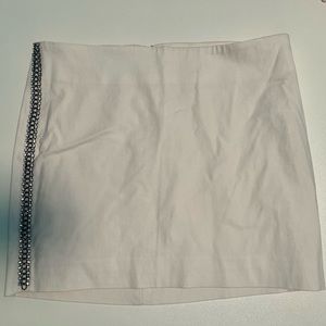 Bebe white jewel trimmed miniskirt size XS NWOT